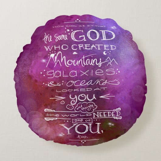 Coussins Ronds Étoiles lune espace pépinière astrologie astronomi (Devant)