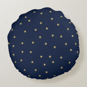 Coussins Ronds Étoiles Marine Et Or