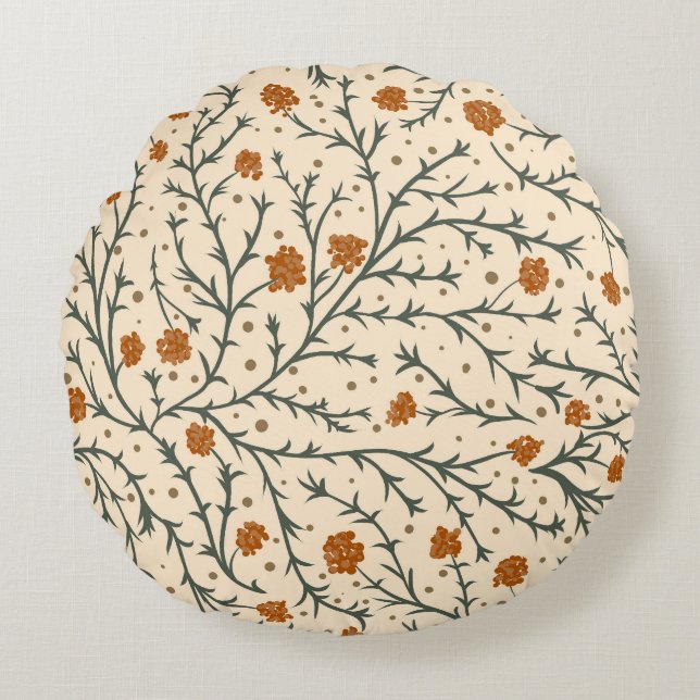 Coussins Ronds Evergreen Kisses Under the Mistletoe (Devant)