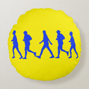 Coussins Ronds Exécution De L'Exercice De Jogging