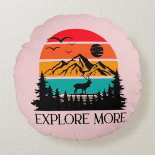 Coussins Ronds Explorez Plus Mountain Nature Adventure Outdoor
