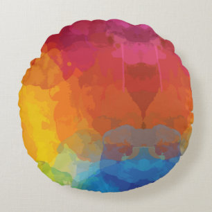 Coussins Ronds Explosions de couleurs vives