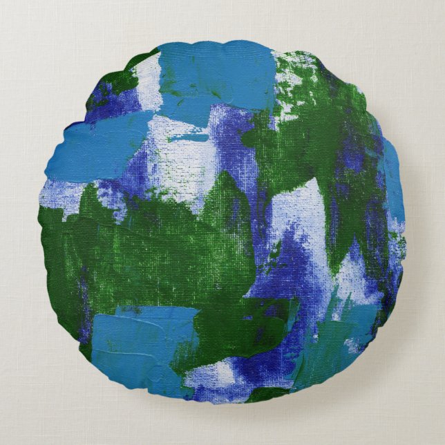 Coussins Ronds Expression Abstraite n° 4 par Michael Moffa (Devant)