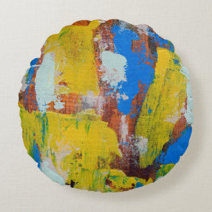 Coussins Ronds Expression Abstraite n° 7 de Michael Moffa