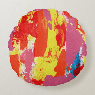 Coussins Ronds Expression Abstraite n° 7 de Michael Moffa