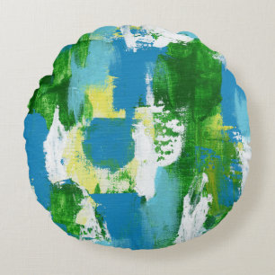 Coussins Ronds Expression Abstraite no 5 de Michael Moffa