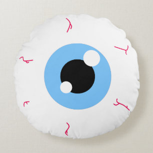 Coussins Ronds Eyeball bleu clair simple