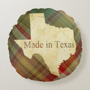 Coussins Ronds Fabriqué au Texas Laid #1 Lame ronde