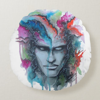 Coussins Ronds Face d'aquarelle