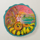 COUSSINS RONDS FAIRY OF THE SUNFLOWERS (Dos)