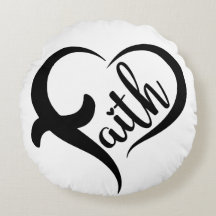 Faith Heart Shape Inspiration Black Typographie