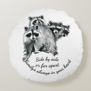 Coussins Ronds Famille inspirante toujours dans votre coeur Citat