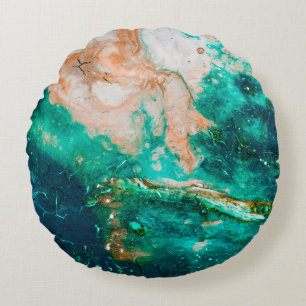 Coussins Ronds Fantastiques Motifs de couleurs et de peintures ab