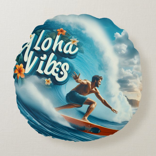 Coussins Ronds Faux Wrapped Canvas Print (Devant)