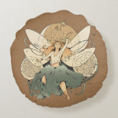 Coussins Ronds Fée volant dans le ciel (Dos)