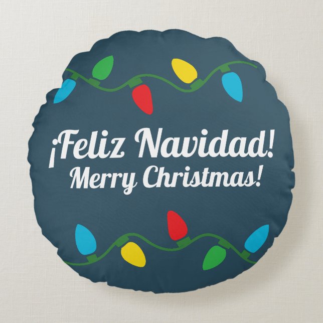 Coussins Ronds Feliz Navidad en Español (Devant)