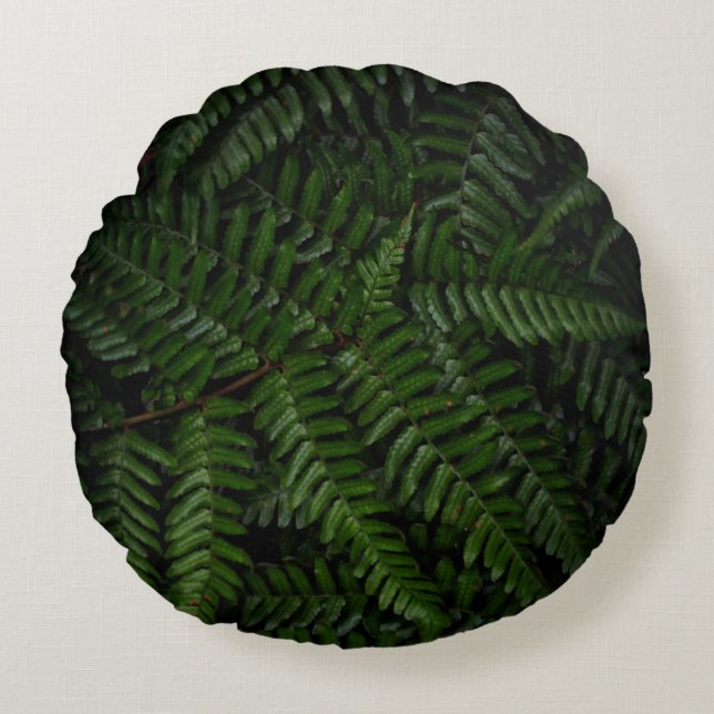 Coussins Ronds Fern plante (Devant)