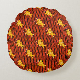 Coussins Ronds Festif Pain d'épices Homme & Knit Motif Noël