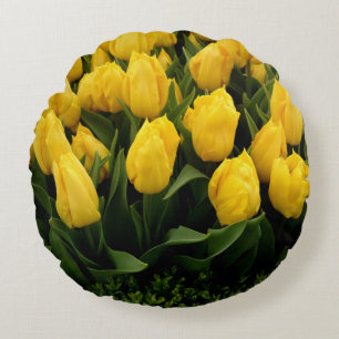 Coussins Ronds Festival de tulipe - carreau 27 rond