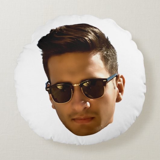 Coussins Ronds Fête Bachelorette Coupe-Visage Personnalisée Anniv (Devant)