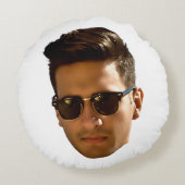 Coussins Ronds Fête Bachelorette Coupe-Visage Personnalisée Anniv (Dos)