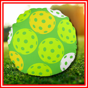 Coussins Ronds Fête d'anniversaire Pickleball Vert Mignon Sports