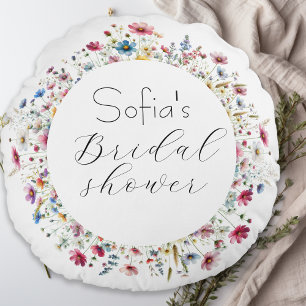 Coussins Ronds Fête de Jardin Floral élégant typographie