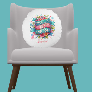 Coussins Ronds Fête des mères amoureux de la nature Floral Person