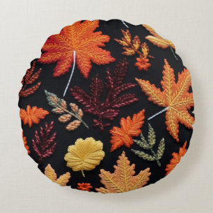 Coussins Ronds Feuilles d'automne