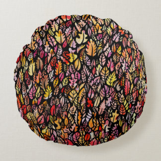 Coussins Ronds Feuilles d'automne