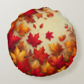 Coussins Ronds Feuilles d'automne (Dos)