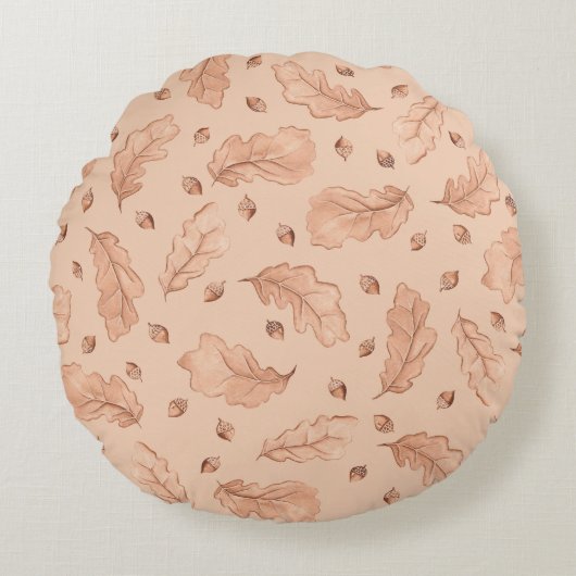 Coussins Ronds Feuilles d'automne (Devant)