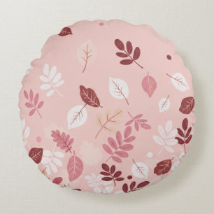 Coussins Ronds Feuilles d'automne minimales
