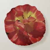 Coussins Ronds Feuilles de la Tulipe rouge (Dos)