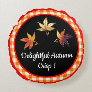 Coussins Ronds Feuilles Fantaisistes Automnales Délicieuses