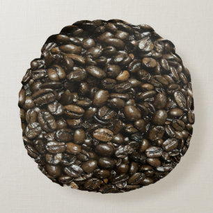 Coussins Ronds Fèves de café