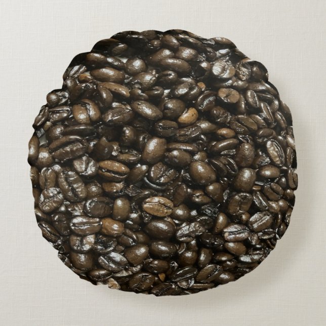 Coussins Ronds Fèves de café (Devant)