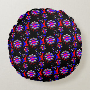 Coussins Ronds Fibonacci 'Fish Black' par Kenneth Yoncich