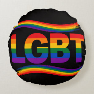 Coussins Ronds Fierté arc-en-ciel LGBT