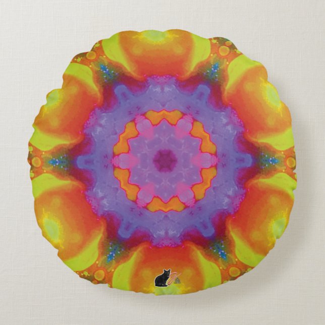 Coussins Ronds Fiesta Kaleidoscope (Devant)