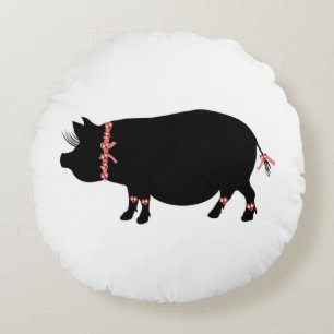Coussins Ronds Fille de porc de Bellie de pot