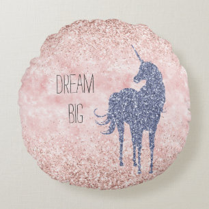 Coussins Ronds Fille Glam Blush rose violet Parties scintillant U