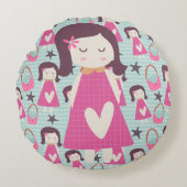 Coussins Ronds Filles et sacs à main (Devant)