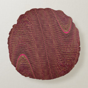 Coussins Ronds Fils Tissés Abstraits, Oreiller À Jeu Rond Mauve