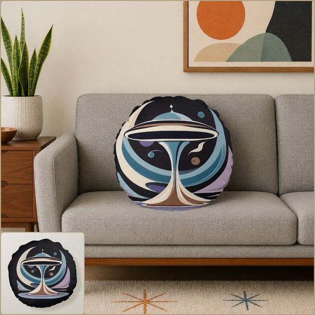 Coussins Ronds Finias Mars (Finias Mars Round Pillow (Front & Back)
)