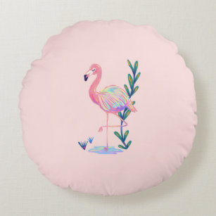 Coussins Ronds Flamant rose
