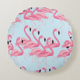 Coussins Ronds Flamant rose : Tropical Vintage Print