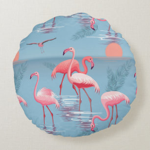 Coussins Ronds Flamants Motif 1