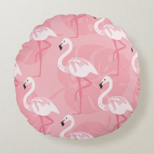 Coussins Ronds Flamants roses : illustration vintage sans soudure