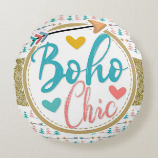 Coussins Ronds Flèches Bohèmes Tribal Filles Chic Nurserie